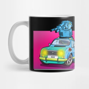 2D vintage car Mug